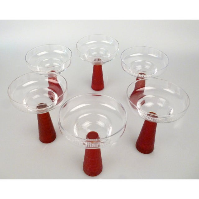 Red Grand Marnier Collectible Glasses - 6 For Sale - Image 8 of 8