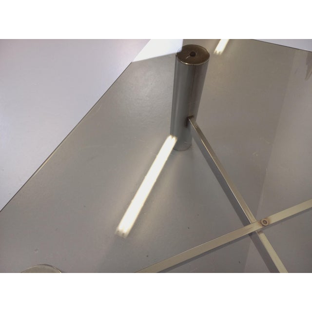 Vintage Italian Space Age Square Coffee Table in Smoked Glass and Chromed Metal, 1970s For Sale - Image 18 of 18