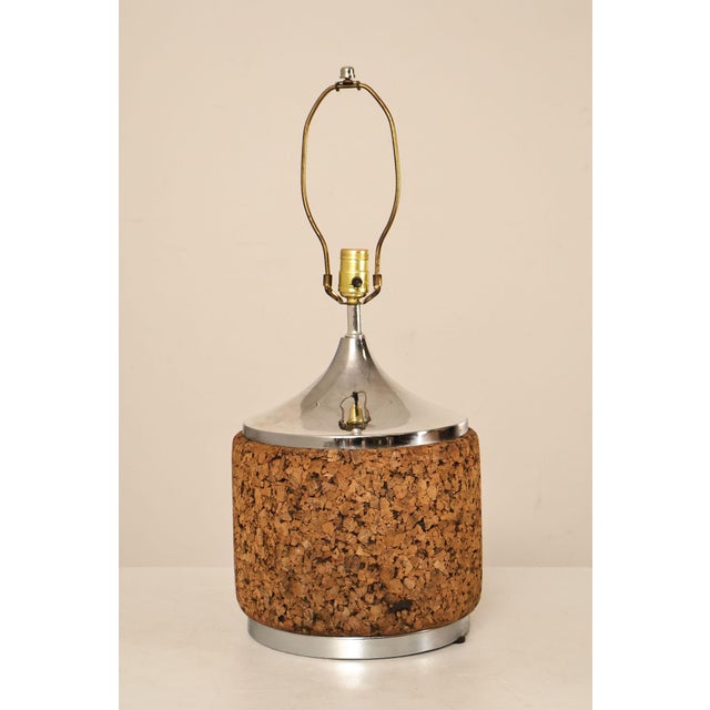 Leviton Mid Century Modern Cork Table Lamps - a Pair For Sale - Image 12 of 18