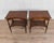 French Mid 20th Century Pair of Louis XVI–Style Bedside Tables with Curved Fronts and Lower Shelves For Sale - Image 3 of 8