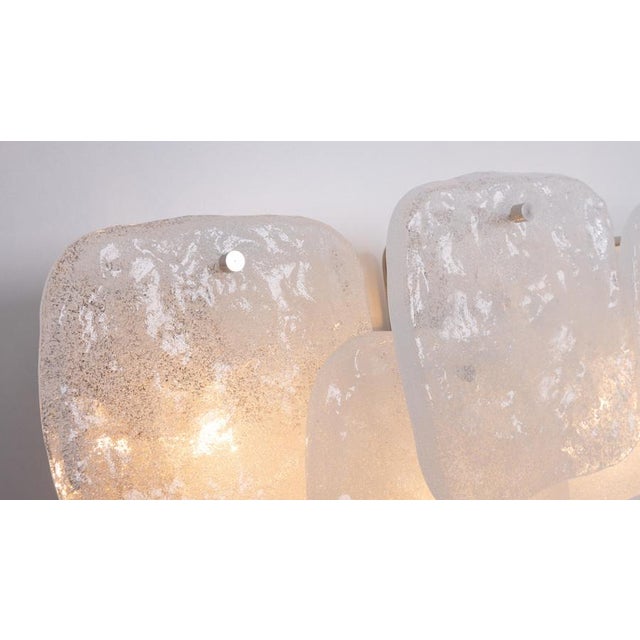 White Large Wall Light in Murano Glass from Kalmar, Austria, 1960s For Sale - Image 8 of 14