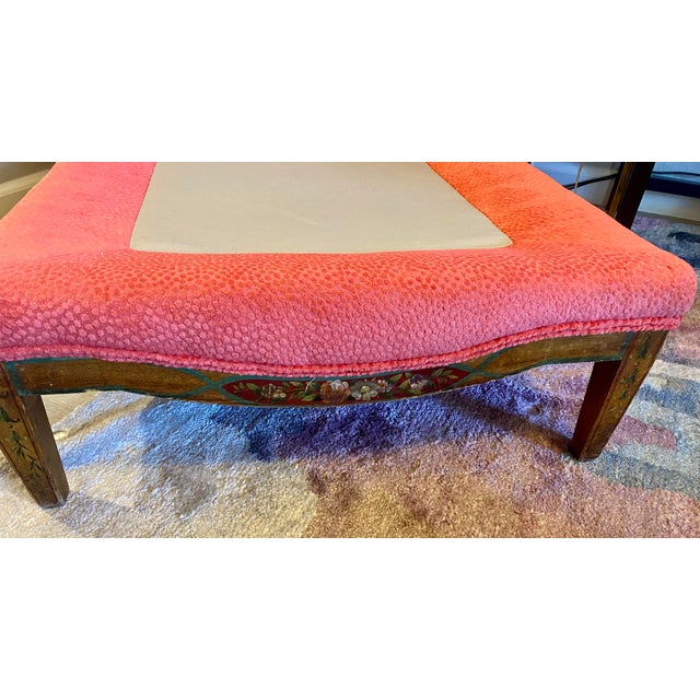1920s Circa 1920s French Art Deco Painted Channel-Back Chaise Lounge For Sale - Image 5 of 8
