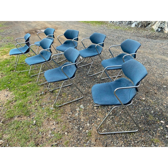 Vintage Mid Century Modern Acton Stacker Side Chairs - Set of 8 For Sale - Image 10 of 12