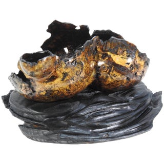 Brad Sells Aloha Series No. 38 Mango Burl Bowl on Stand For Sale