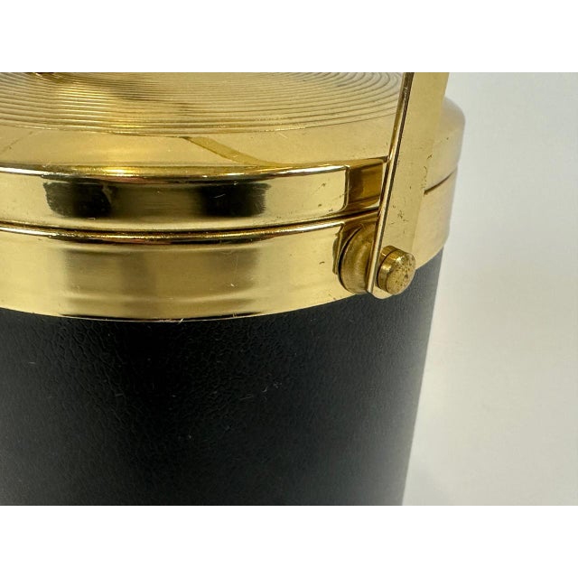 Black Mid-Century Modern Brass Ice Bucket by George Briard for Culver, 1960s For Sale - Image 8 of 11