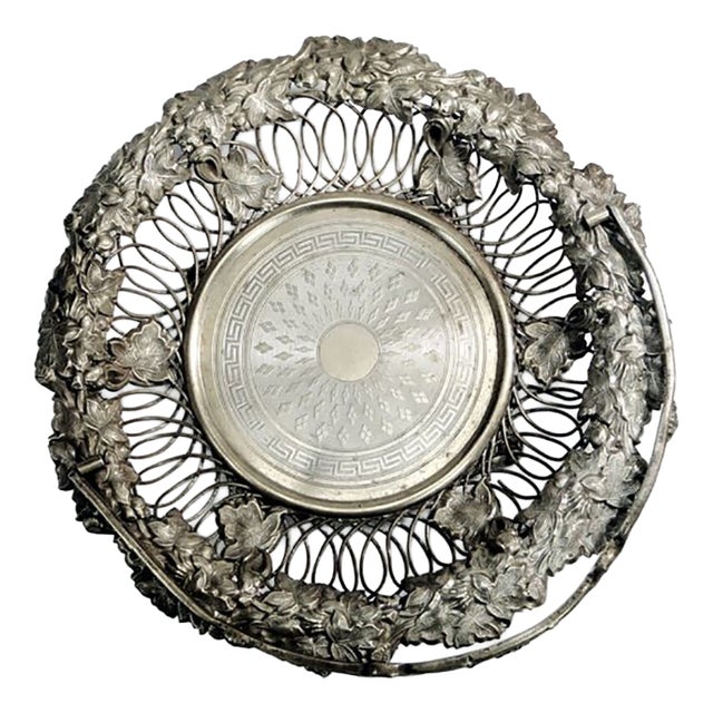 Art Nouveau Fruit Basket from Norblin, Poland, 1900s For Sale