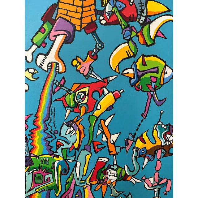 2000 - 2009 Untitled 2008 Contemporary Graffiti Pop Art Painting by Ferenc Balint For Sale - Image 5 of 12