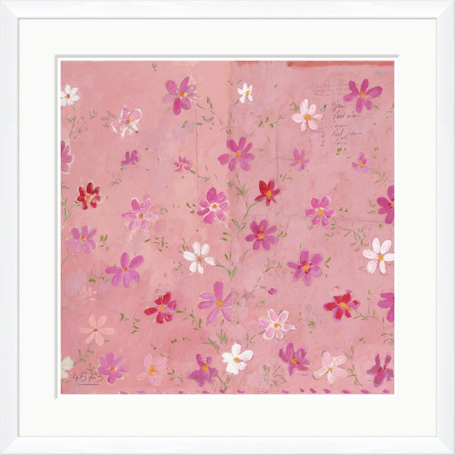 Contemporary Pervenche (var. 1) Art Print in White Frame by Paule Marrot For Sale - Image 3 of 3