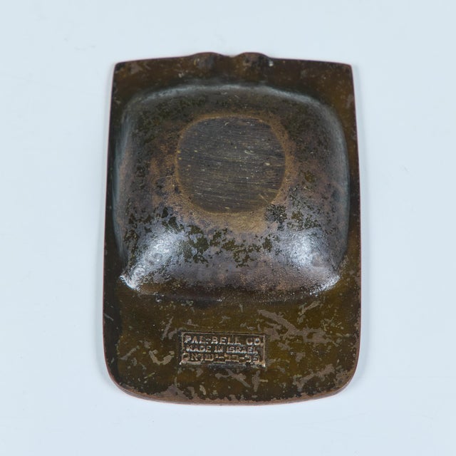 Pal-Bell Rectangular Cast Bronze Ashtray For Sale - Image 12 of 12