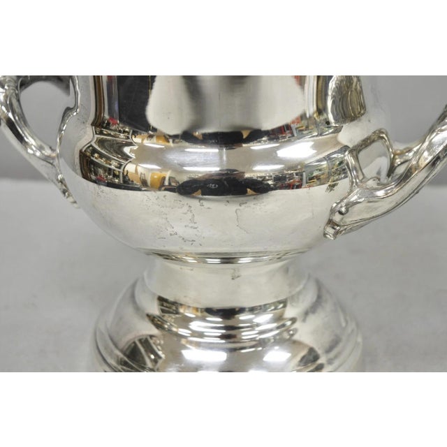 Vintage Leonard Silver Plated Trophy Cup Urn Champagne Chiller Bar Ice Bucket For Sale In Philadelphia - Image 6 of 14