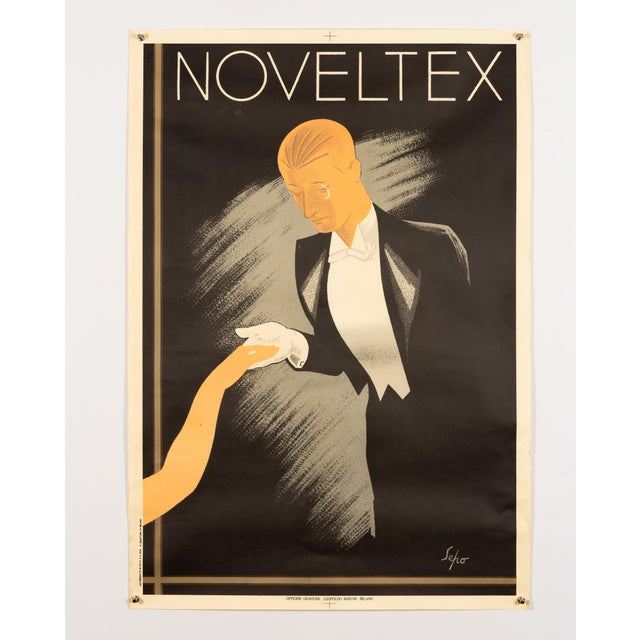 Noveltex Original Advertising Poster by Severo Pozzati, 1950 For Sale - Image 3 of 9