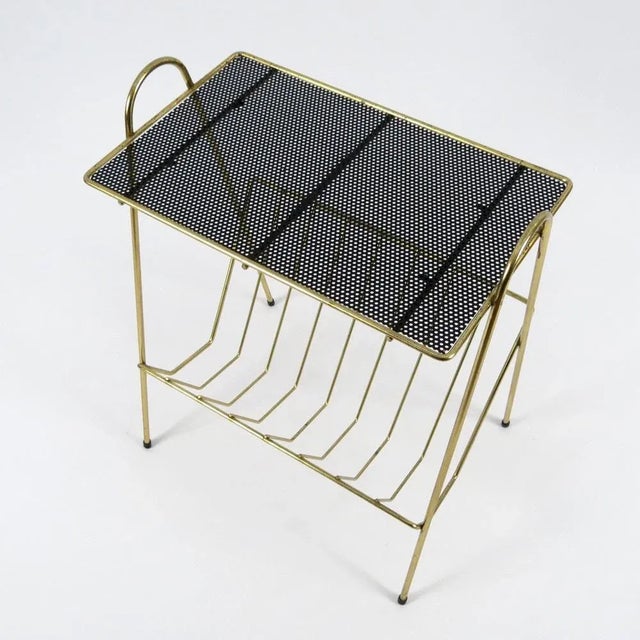 Brass Magazine Rack, 1950s For Sale - Image 4 of 7