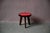 Mini Vintage Rockabilly Red Formica Plant Stand with Compass Legs, 1950s For Sale - Image 3 of 6