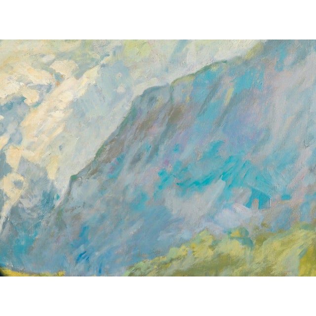 Cesare Bentivoglio, Mountain Landscape, 1920s, Oil on Canvas For Sale - Image 7 of 18