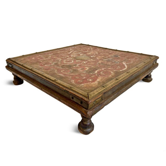 Antique Painted Bajot Low Table For Sale In Los Angeles - Image 6 of 7