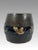 Chinese Certified Antique Chinese Elm & Fir Wooden Rice Measuring Container / Bucket Anhui Province With Gold Butterflies and Moths, Qing Dynasty For Sale - Image 3 of 11