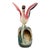 Mid-century pink and green ceramic open-wing flamingo tabletop California art pottery planter. The planter features a...