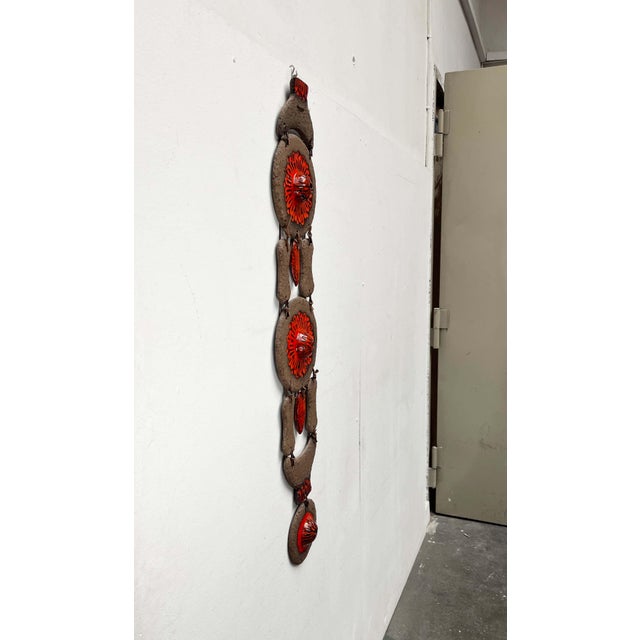 Mid-Century Modern Brutalist Danish Studio Pottery Wall Hanger from Clara Helmich, 1982 For Sale - Image 6 of 18