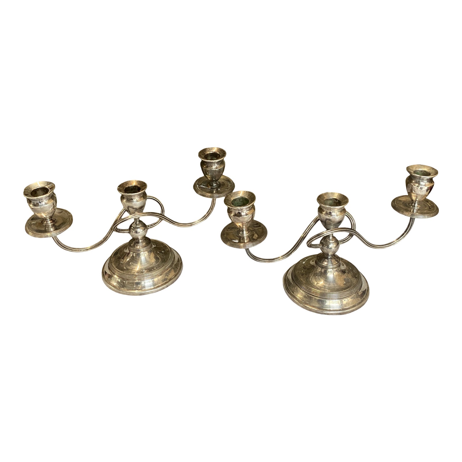 Vintage Sterling Silver Candelabras a Pair Chairish