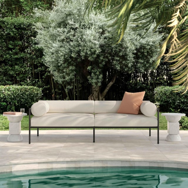 Experience the epitome of outdoor luxury with the Vera Cream Outdoor Sofa. This low-slung and sleek design invites you to...