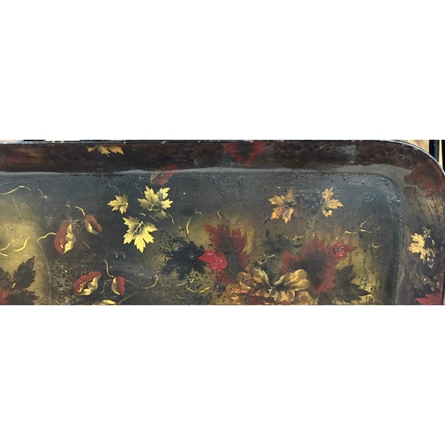Large Antique American Toleware Tray For Sale In New York - Image 6 of 7