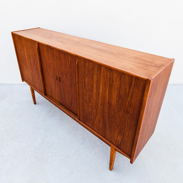 1960s Danish Mid Century Modern Teak Highboard For Sale - Image 13 of 17