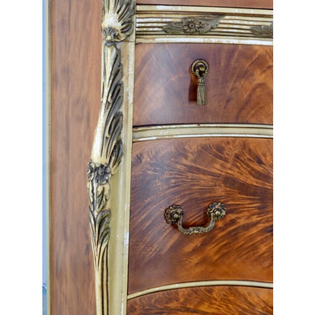 J.B. Van Sciver Company 20th Century French Satinwood Chest on Chest For Sale - Image 4 of 11
