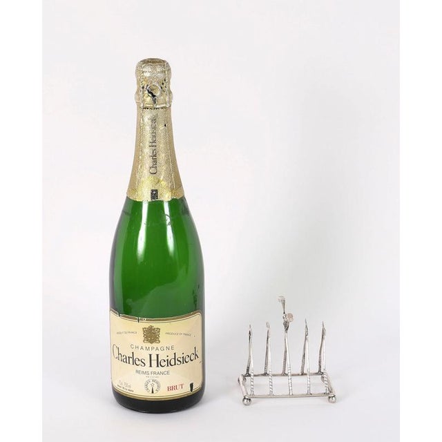 Antique 20th Century Sterling Silver Letter Toast Rack with Crossed Golf Clubs, 1890s For Sale - Image 11 of 12