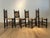 4 Vintage Mexican Wood & Woven Rush Seat Chairs For Sale - Image 4 of 10