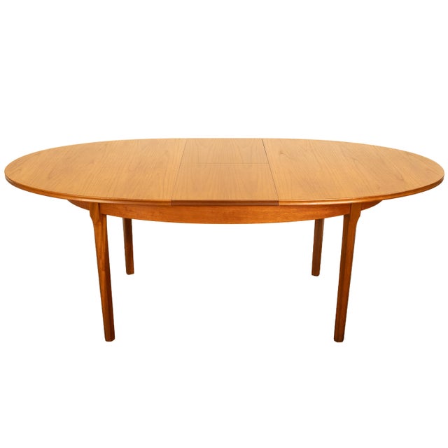 1960s Mid Century Modern Danish Style Teak Butterfly Leaf Extending Dining Table 1960 For Sale - Image 5 of 11