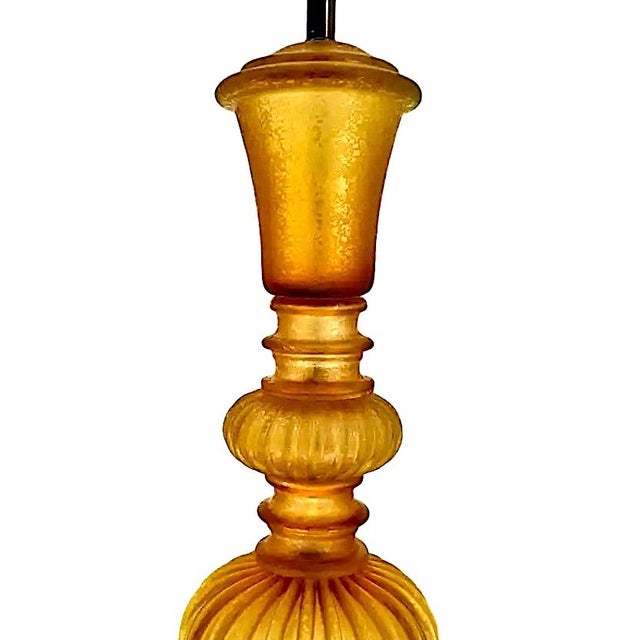 Mid 20th Century Venetian Glass Table Lamp by Seguso for Marlbro Lamp Company For Sale - Image 5 of 7