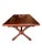 1970s Solid Wood Trestle X Brace Leg Table For Sale - Image 11 of 12