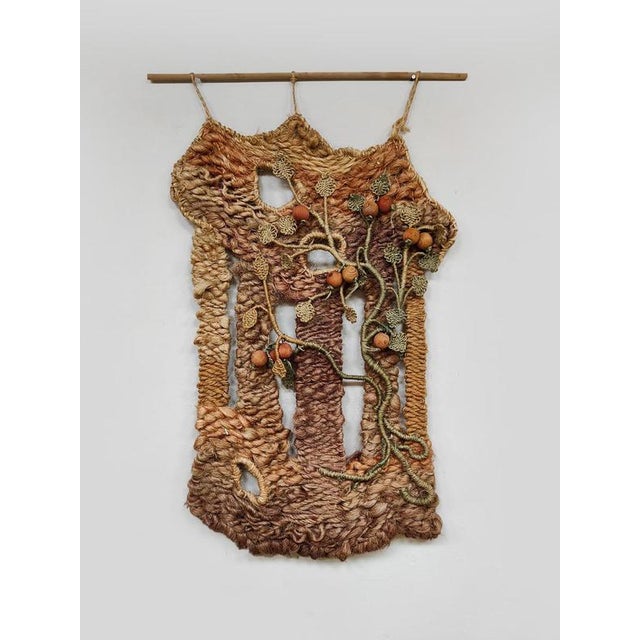 Mid-Century Macramé Wall Tapestry, 1960s For Sale - Image 4 of 8