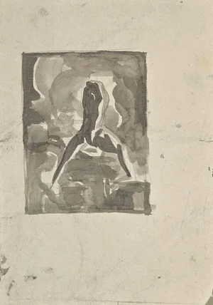 Figure, Original Drawing, Mid-20th-Century