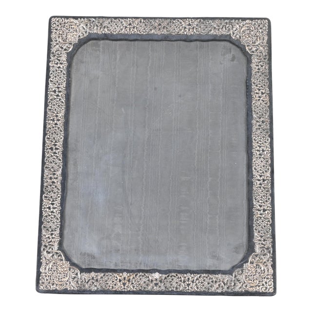 Tiffany & Co. Style Art Nouveau Italian Sterling Silver Overlay Picture Frame For Sale