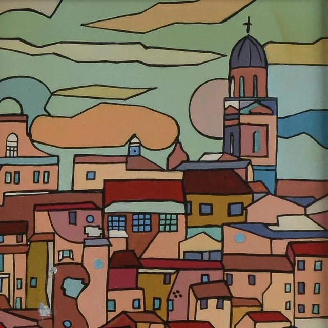 2000 - 2009 Boraschi, Landscape Macerata, Canvas, Framed For Sale - Image 5 of 7