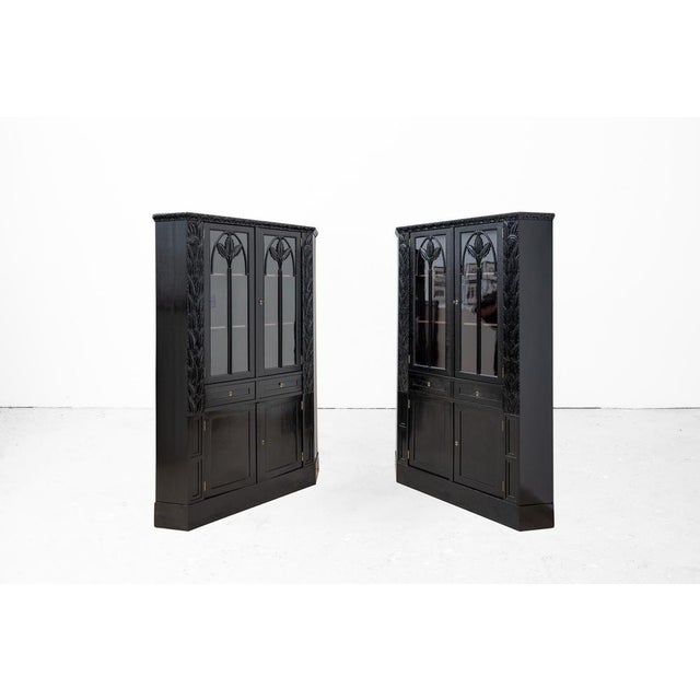 Object: corner display cabinet (2 available) design: hans bolek - josef hoffmann school (vienna, 1913) model number: -...