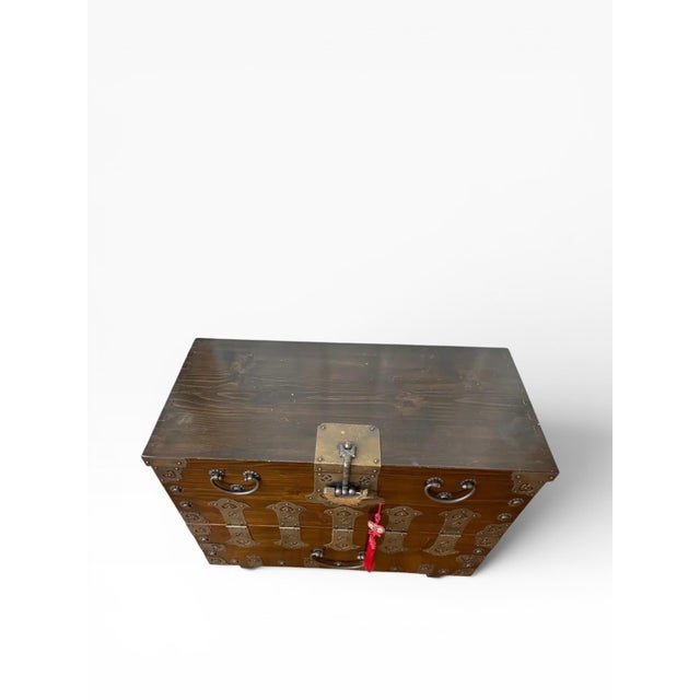 Brown Antique Korean Bandaji Chest | Early 20th Century Heirloom For Sale - Image 8 of 13