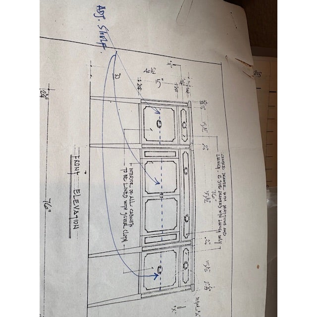 1980s George Hepplewhite Inspired Sideboard For Sale - Image 11 of 13