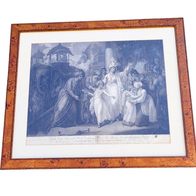 Mather Brown, Departure of Tippuos Sons from Zenana, Engraving, Framed For Sale - Image 17 of 17