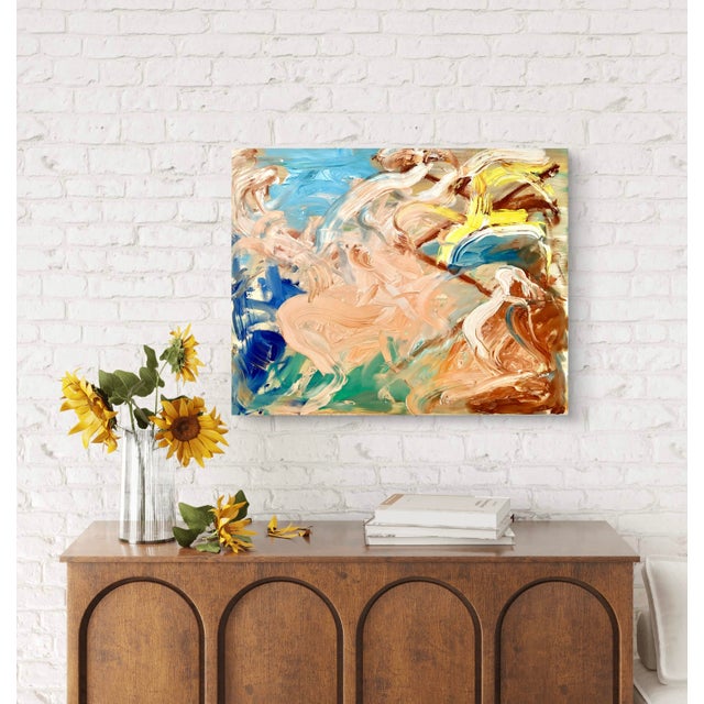 Abstract Abstract Oil Painting on Canvas by Matthew Izzo For Sale - Image 3 of 3