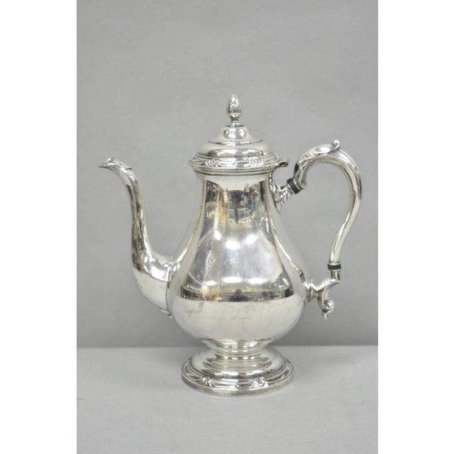 Vintage Rogers Bros. "Remembrance" Silver Plated Victorian Coffee Pot Teapot For Sale - Image 14 of 14