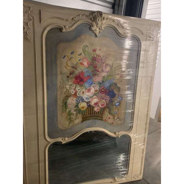 Antique Trumeau With a Floral Painting For Sale - Image 9 of 9