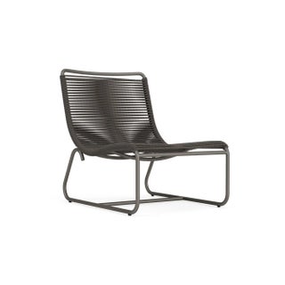 Brown Jordan Walter Lamb Aluminum Lounge Chair, Mica frame with Coal fabric For Sale