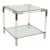Small Mid Century Modern Cube Lucite and Tempered Glass End Table For Sale