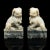 This is a pair of antique Oriental dog bookends. A Chinese, soapstone decorative 'Dog of Fo' book rest, dating to the late...