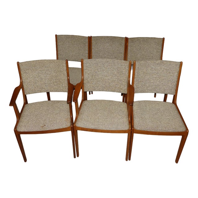 Vintage Teak Dining Chairs from IMHA, 1960s, Set of 6 For Sale