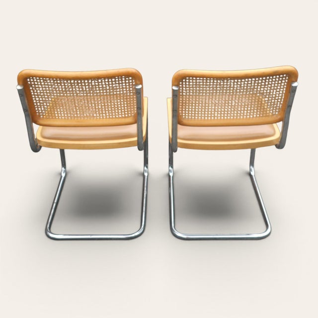 Bauhaus 1970s Set of Four Cesca Dining Chairs, Attributed to Marcel Breuer For Sale - Image 3 of 12