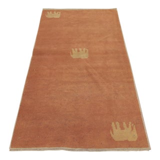 Mid 20th Century Vintage Turkish Elephant Print Anatolian Area Rug For Sale