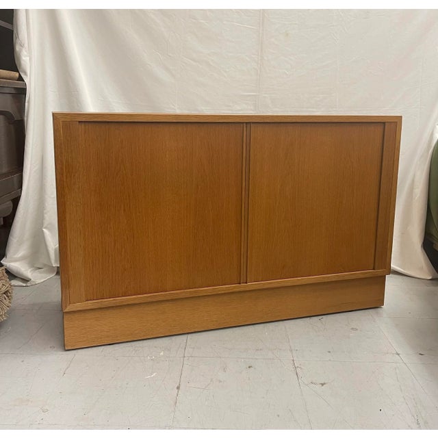 Vintage Danish Oak Credenza with Tambour Doors For Sale - Image 10 of 11